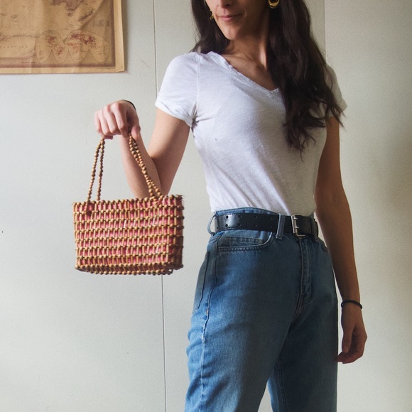 Sold! Small vintage wooden handbag - Picture 3 of 5